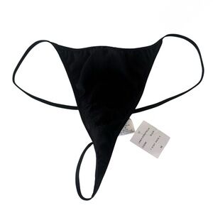 Linea Donatella String Thong in Black Size Medium